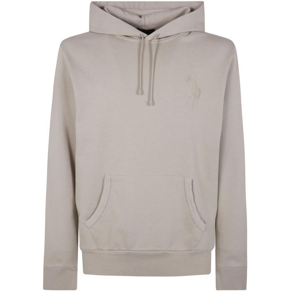 POLO RALPH LAUREN Embroidered Pony Hoodie Men GREY Sweaters & Cardigans